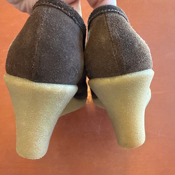 Paris Blues Brown Suede Wedge Loafers 8.5 Vintage Y2K Platform - Picture 7 of 9